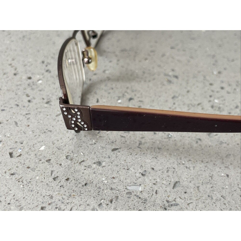 Minimize 55903 BRN 50-18-135 Brown Metal Full Rim Eyeglasses Frames ONLY READ!! - Picture 4 of 12